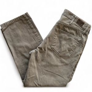 Vintage Lands' End Rugged Workwear Style Jeans Khaki Gray Pants 34 Chinos Soft